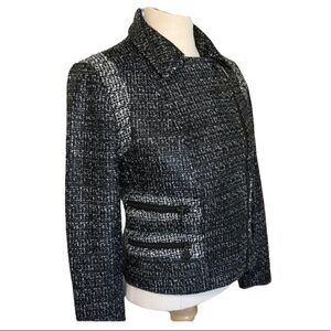 Banana Republic Gray/black Moto dress jacket 4P NWT